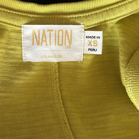 National Ltd sz XS cotton bright yellow tank dress with elastic fold over waist - Picture 6 of 9